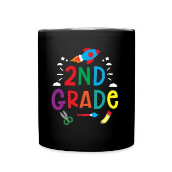 Zweite Klasse Schule Zweitklässler Schüler Lehrer - Tasse einfarbig - Schwarz - Vorne