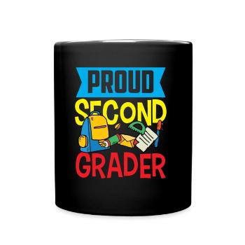Stolzer Zweitklässler Zweite Klasse Lehrer Schule - Tasse einfarbig - Schwarz - Vorne