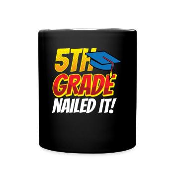5th grade completed fifth grade school fifth - Full Colour Mug - black - Front