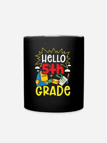 Hallo 5. Klasse Fünftklässler 5 Klasse Fünfte - Tasse einfarbig - Schwarz