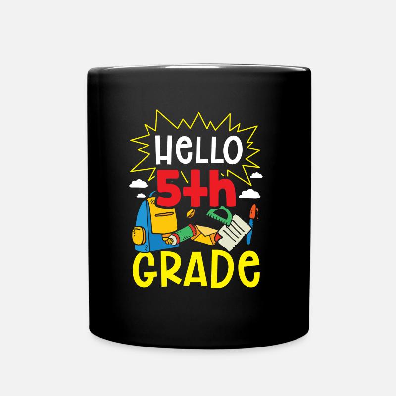 Hallo 5. Klasse Fünftklässler 5 Klasse Fünfte - Tasse einfarbig - Schwarz