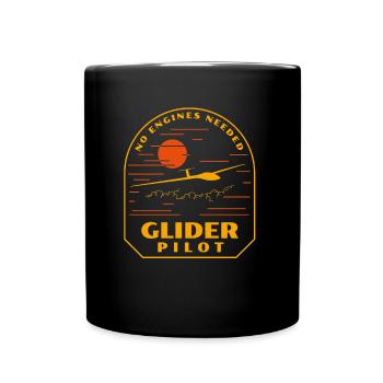 Planeur Pilote Planeur Flying Airplane - Mug uni - noir - Devant