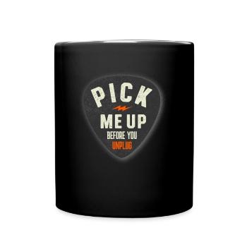 Guitare Plectrum Musicien Drôle Guitaristes - Mug uni - noir - Devant