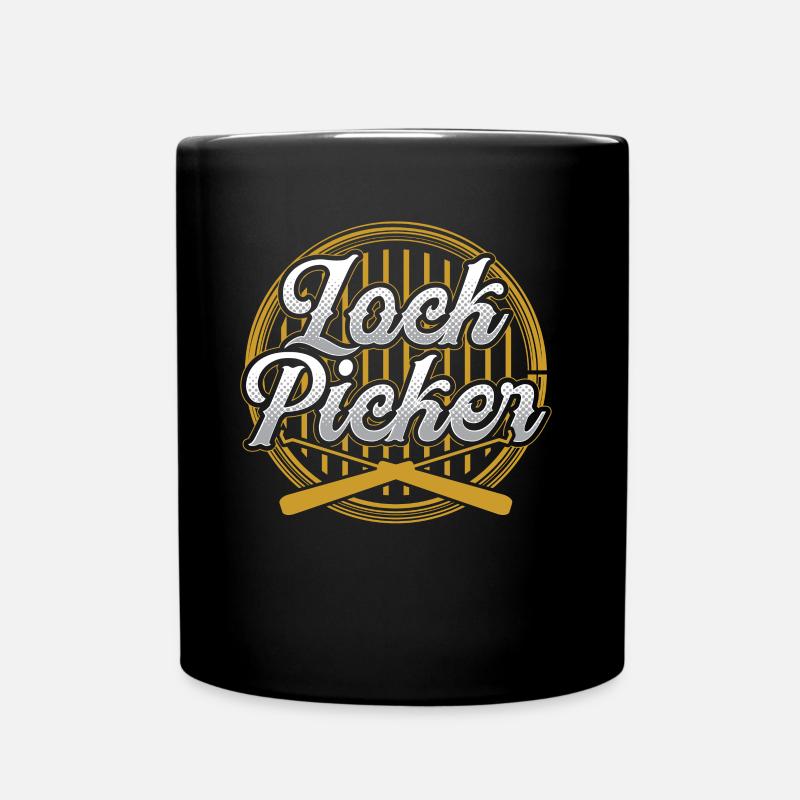 Schlossknacker Lock Picker Lock Picking Schloss - Tasse einfarbig - Schwarz