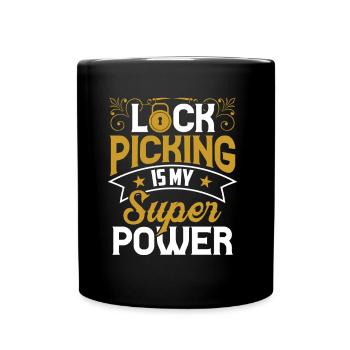 Lock picking is my superpower Lock Picking - Full Colour Mug - black - Front
