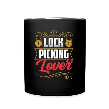 Lock Picking Liebhaber Knacker Schloss Knacken - Tasse einfarbig - Schwarz - Vorne