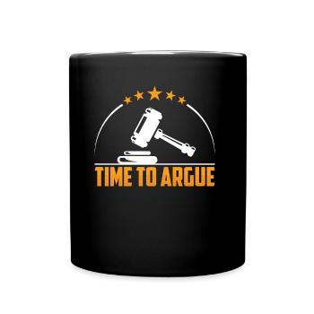 Il est temps de plaider l’avocat argumenter - Mug uni - noir - Devant