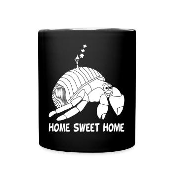 Neues Haus (weiß) - Tasse einfarbig - Schwarz - Vorne