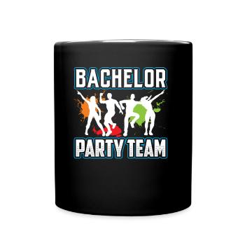 Junggesellenabschied Team Junggeselle Braut - Tasse einfarbig - Schwarz - Vorne