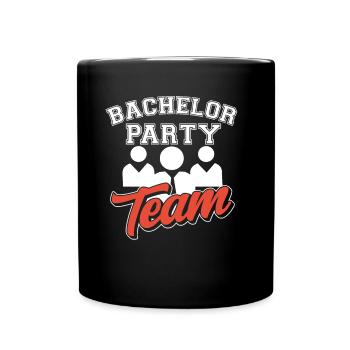 Junggesellenabschied Team Junggeselle Braut - Tasse einfarbig - Schwarz - Vorne