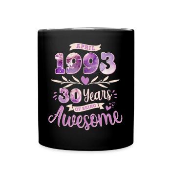 Avril 1993 Naissance 30 ans femme d’anniversaire - Mug uni - noir - Devant