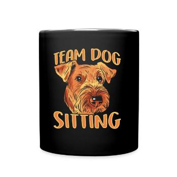 Team Dog Sitting Hund Hundesitting Hundesitter - Tasse einfarbig - Schwarz - Vorne