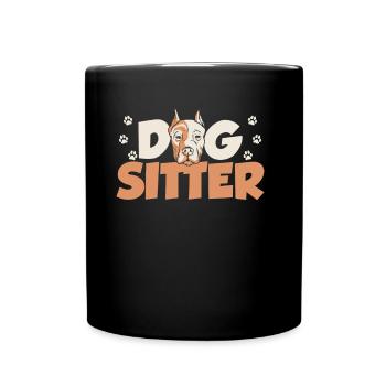 Hundesitter Dog Sitting Hundesitting Hund - Tasse einfarbig - Schwarz - Vorne