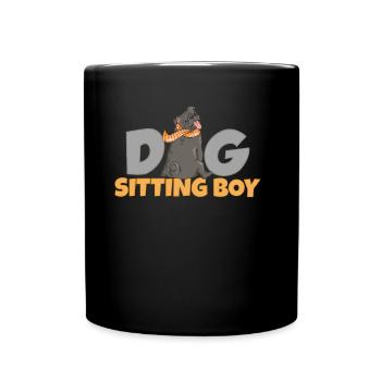 Hundesitter Junge Hund Hundesitting Dog Sitting - Tasse einfarbig - Schwarz - Vorne