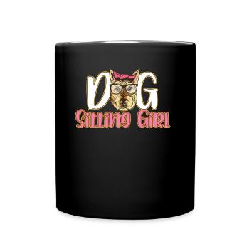 Hundesitterin Mädchen Dog Sitting Hundesitting - Tasse einfarbig - Schwarz - Vorne