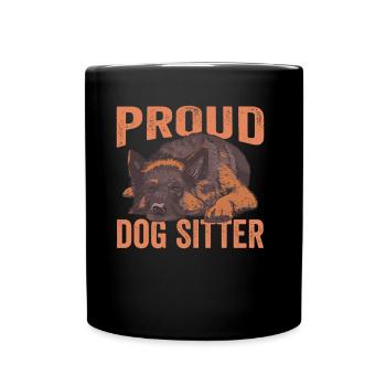 Proud Dog Sitter Dog Sitting Dog Sitting - Mug uni - noir - Devant