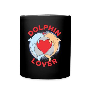 Dolphin lover Dolphins Dolphins Dolphins - Full Colour Mug - black - Front