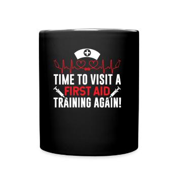 Il est temps de suivre à nouveau un cours de secourisme - Mug uni - noir - Devant