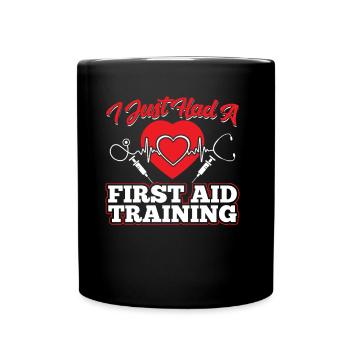 Je viens d’avoir un professeur de secourisme - Mug uni - noir - Devant