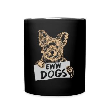 yuck dogs cute cat pet cat lover - Full Colour Mug - black - Front