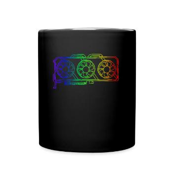 Pixel Look RGB Gaming Grafikkarte Gamer - Tasse einfarbig - Schwarz - Vorne