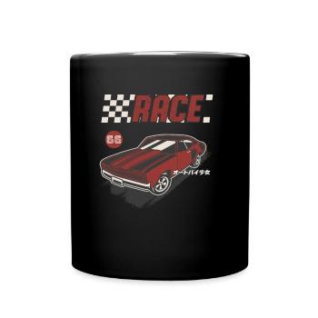 Retro Muscle Car Vintage Racing Car Lover - Mug uni - noir - Devant