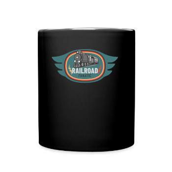 Fanatiques de chemin de fer Locomotive à vapeur Amateurs de trains - Mug uni - noir - Devant