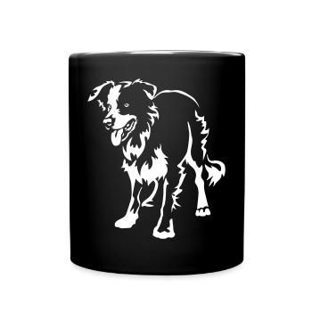 Border Collie "Black Edition" - Full Colour Mug - black - Front