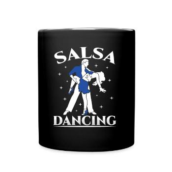 Salsa Tanzen Hobby Tänzer Tanz - Tasse einfarbig - Schwarz - Vorne