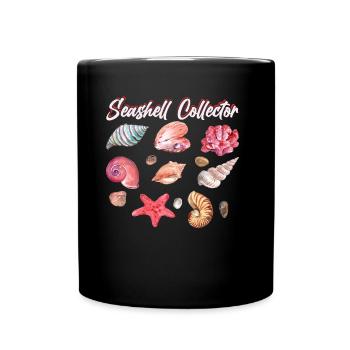 Shell collectors Mussel collectors collect mussels - Full Colour Mug - black - Front