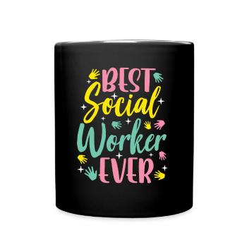 Meilleur travailleur social de tous les temps en travail social - Mug uni - noir - Devant