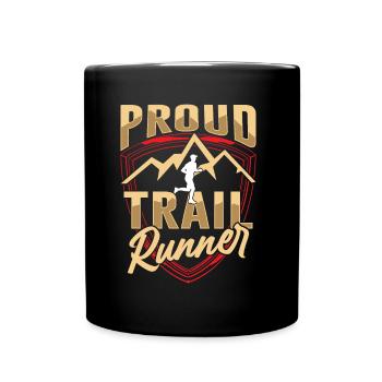 Proud Trail Runner Running Trail Running Race - Mug uni - noir - Devant