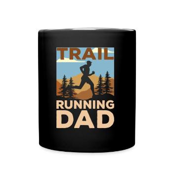 Trail Running Papa Trail Running Runner Race - Mug uni - noir - Devant