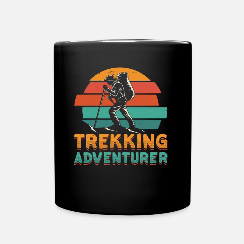 Trekking Aventurier Randonnée Randonneurs - Mug uni - noir