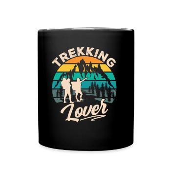 Trekking Lovers Hiking Hikers - Full Colour Mug - black - Front