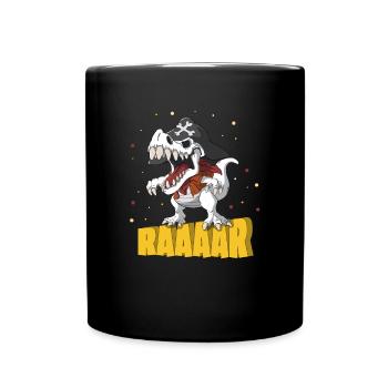 Dinosaur Pirate T-Rex Enfants Garçons et Filles - Mug uni - noir - Devant