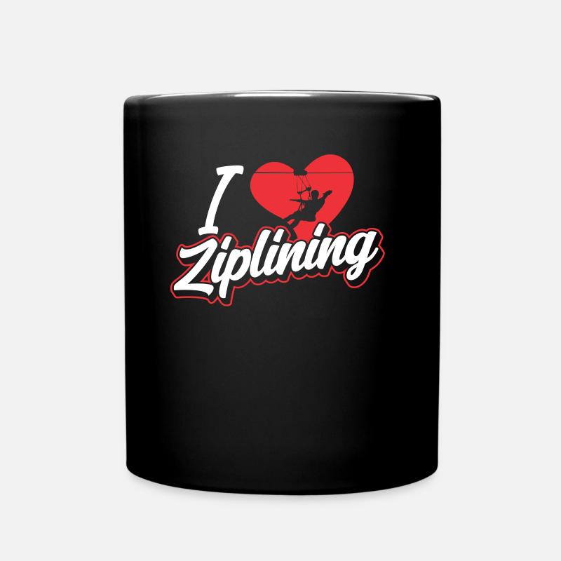 Ich Liebe Ziplining Sport Seilrutsche Zipline - Tasse einfarbig - Schwarz