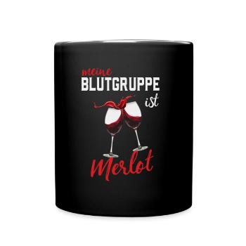 Mon groupe sanguin est Merlot Funny Wine Winemaker - Mug uni - noir - Devant