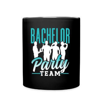 Junggesellenabschied Team Braut Junggeselle - Tasse einfarbig - Schwarz - Vorne