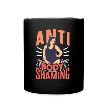 Anti Body Shaming Stop Bodyshaming Annoyance - Mug uni - noir - Devant