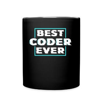 Best Programmer Ever Coding Coder Code - Full Colour Mug - black - Front