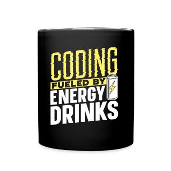 Programmation avec le code de codage des boissons énergisantes - Mug uni - noir - Devant