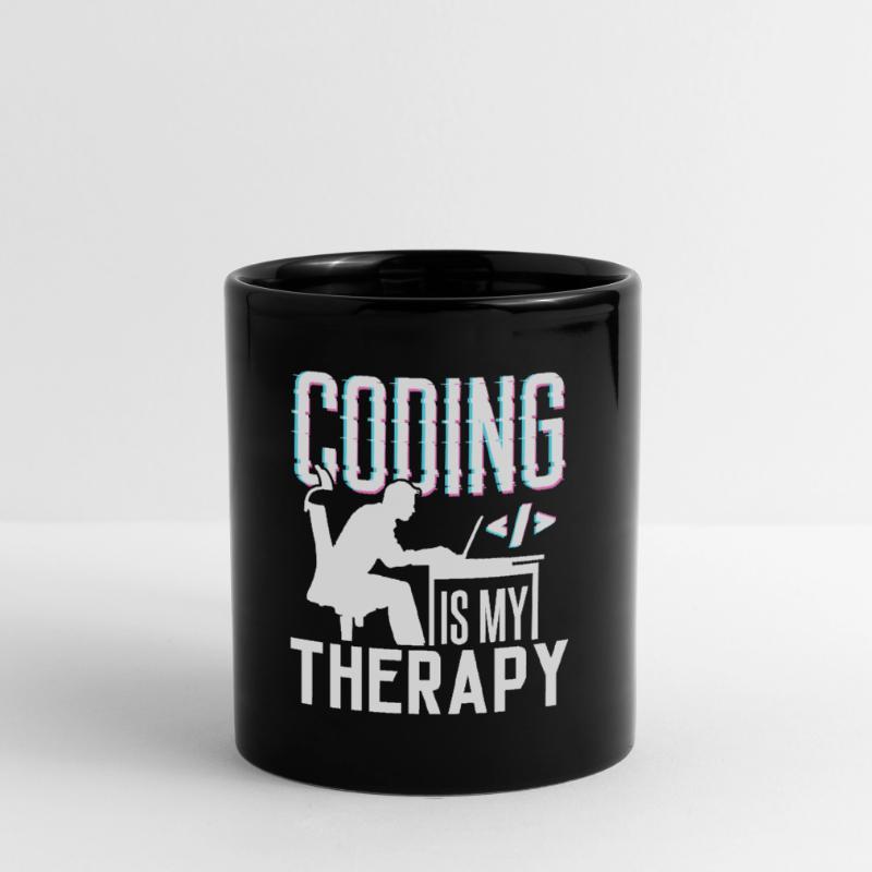 Programming is my therapy Code Coder Coding Full Colour Mug