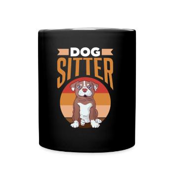 Hundesitter Hund Hundesitting Dog Sitting - Tasse einfarbig - Schwarz - Vorne