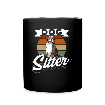 Hundesitter Hundesitting Dog Sitting Hund - Tasse einfarbig - Schwarz - Vorne