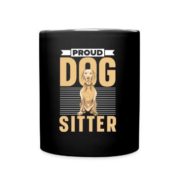 Proud Dog Sitter Dog Sitting Dog Sitting - Mug uni - noir - Devant