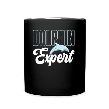 Delphin Experte Delphine Delfin Delfine Liebhaber - Tasse einfarbig - Schwarz - Vorne
