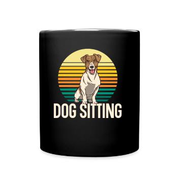 Dog Sitting Dog Dog Sitter Dog Sitting - Mug uni - noir - Devant