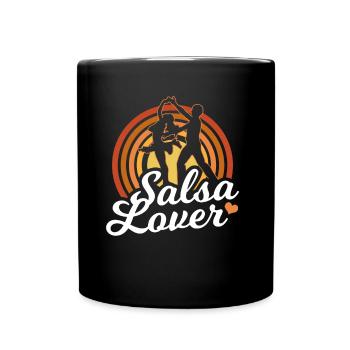 Salsa Lovers Dancing Dance Dancers Hobby - Full Colour Mug - black - Front