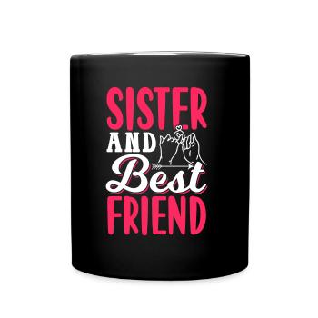 Sœur et meilleure amie Team Sisters - Mug uni - noir - Devant